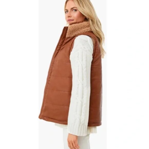 Tuckernuck Cognac Shearling Vest - Picture 2 of 2